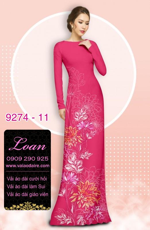 Vải áo dài hoa 3D