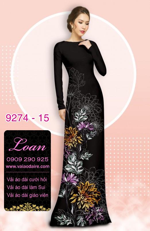 Vải áo dài hoa 3D