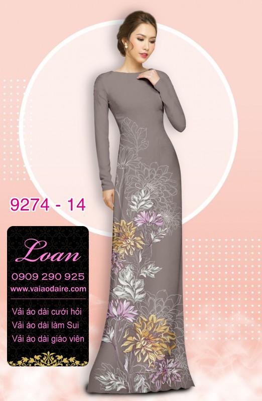 Vải áo dài hoa 3D