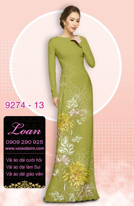 Vải áo dài hoa 3D
