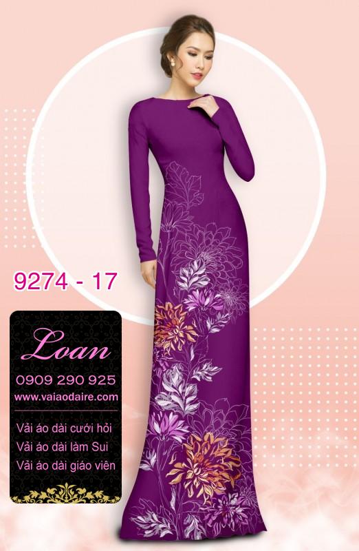 Vải áo dài hoa 3D