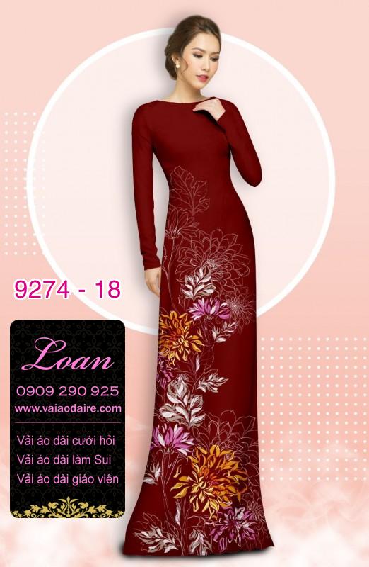 Vải áo dài hoa 3D