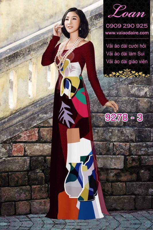 Vải áo dài hoa 3D