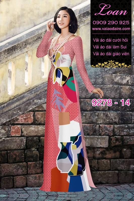 Vải áo dài hoa 3D