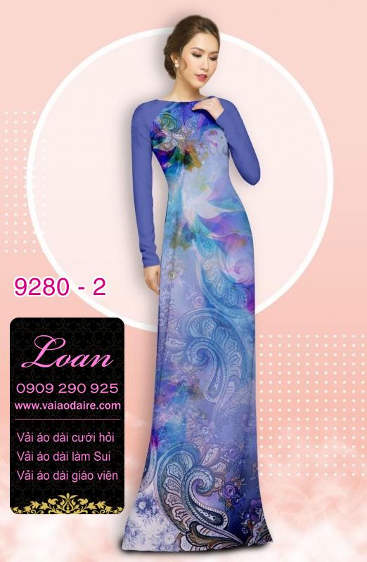 Vải áo dài hoa 3D