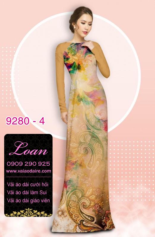 Vải áo dài hoa 3D