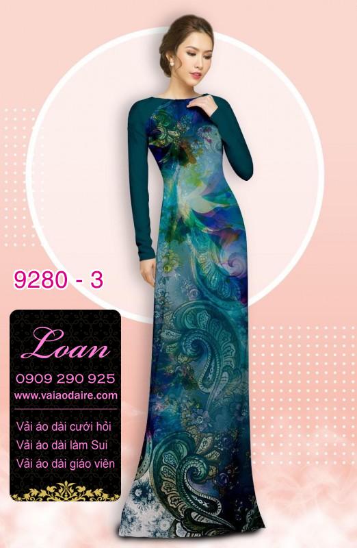 Vải áo dài hoa 3D