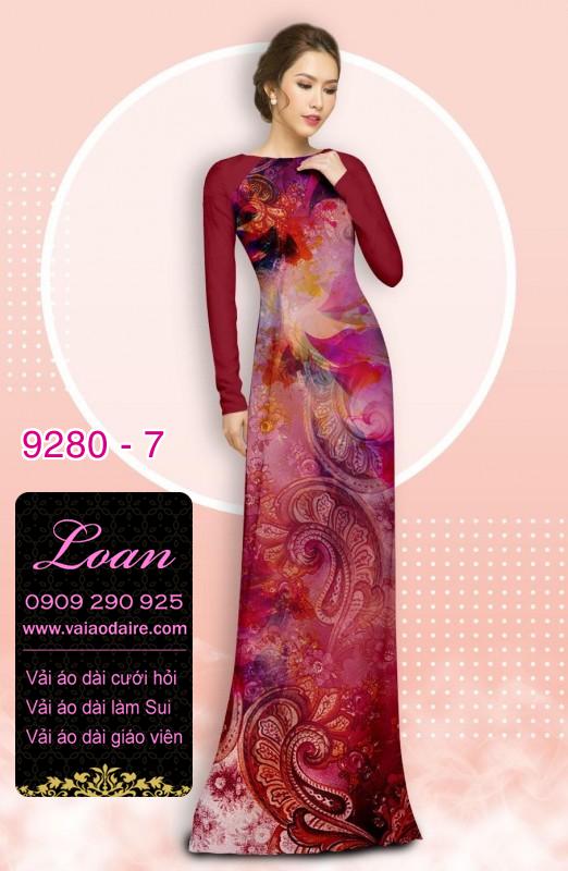 Vải áo dài hoa 3D
