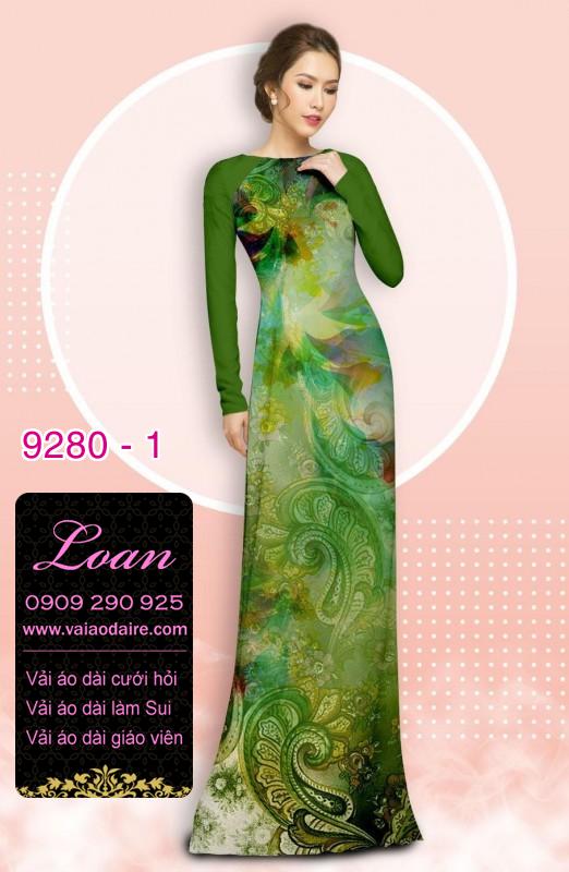 Vải áo dài hoa 3D