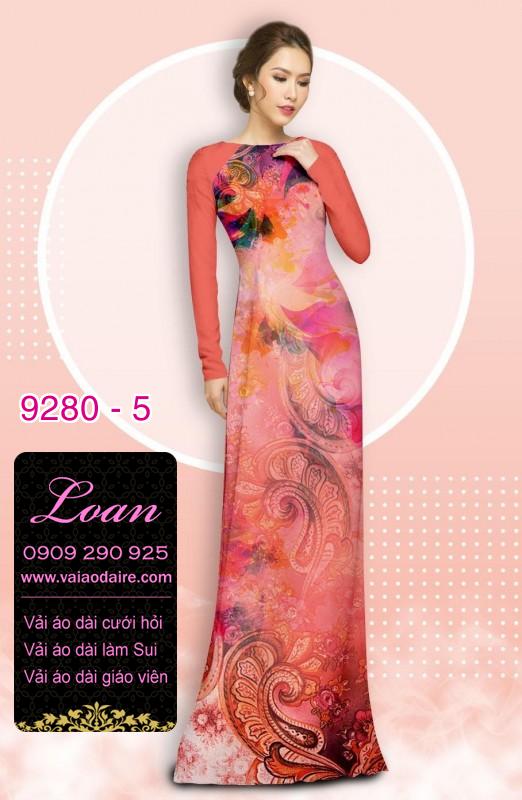 Vải áo dài hoa 3D