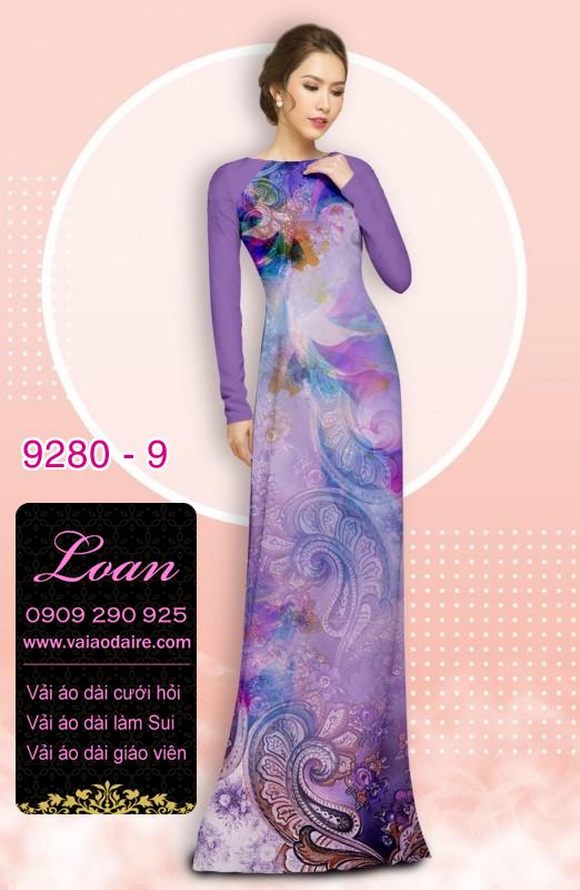 Vải áo dài hoa 3D