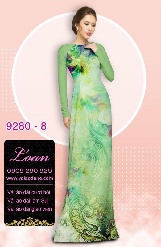 Vải áo dài hoa 3D