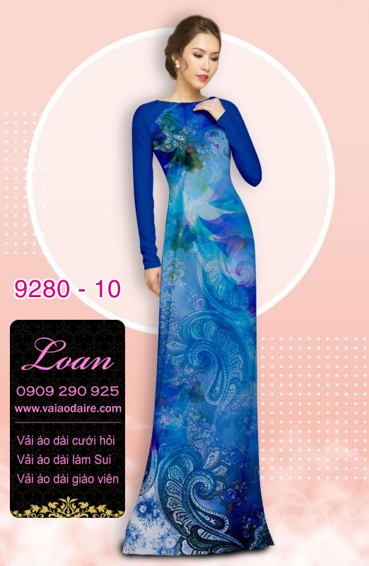 Vải áo dài hoa 3D