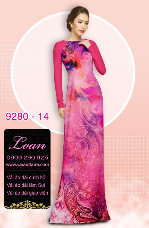 Vải áo dài hoa 3D