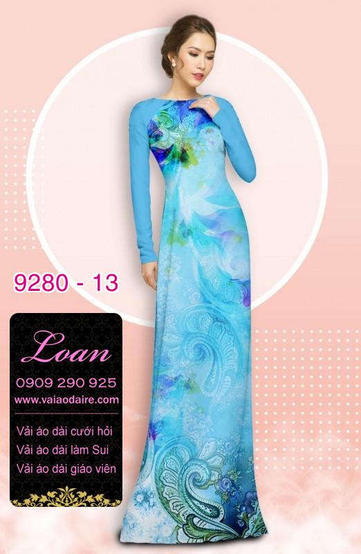 Vải áo dài hoa 3D