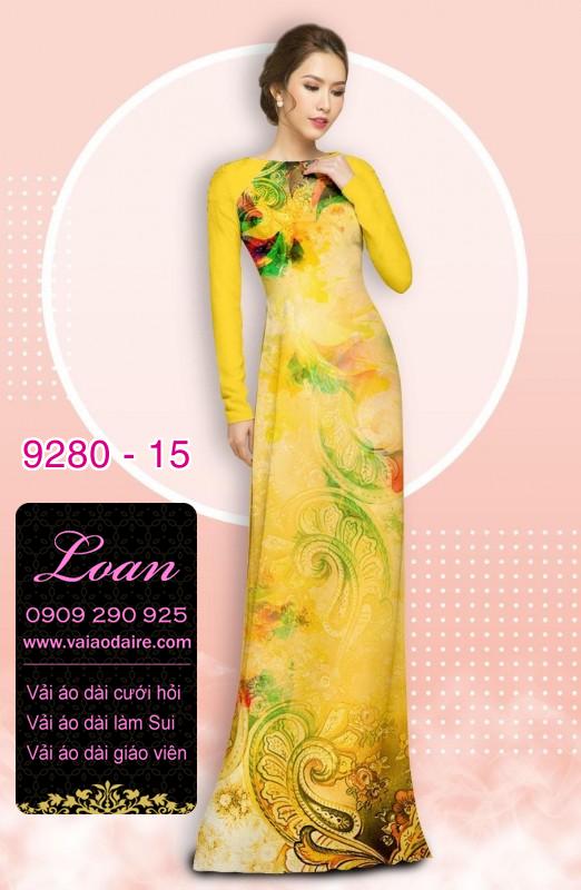 Vải áo dài hoa 3D