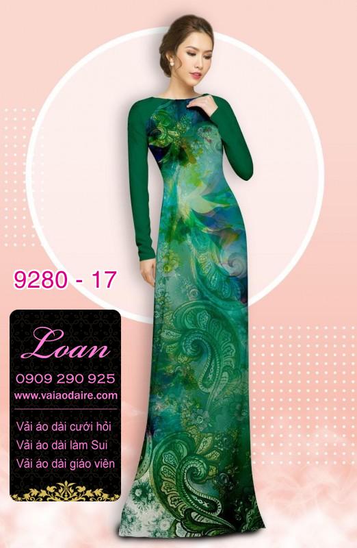 Vải áo dài hoa 3D