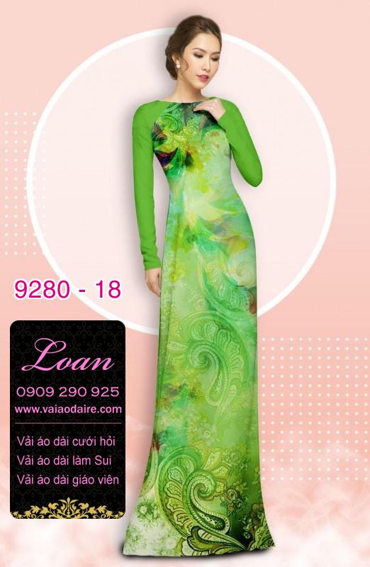 Vải áo dài hoa 3D