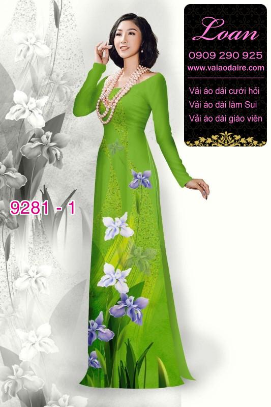 Vải áo dài hoa 3D