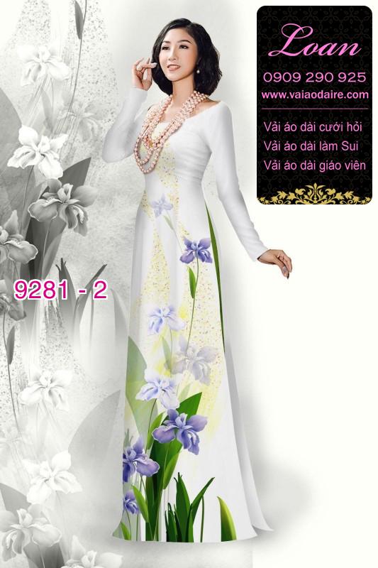 Vải áo dài hoa 3D