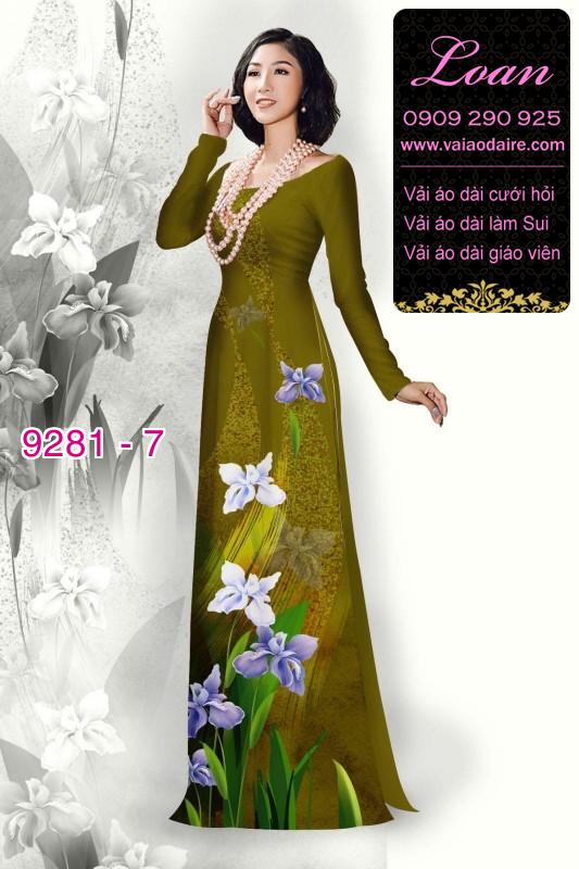 Vải áo dài hoa 3D