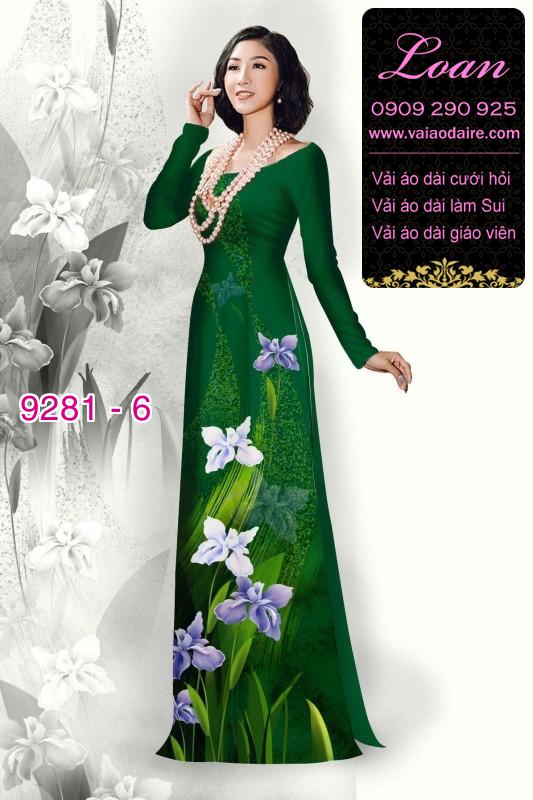 Vải áo dài hoa 3D