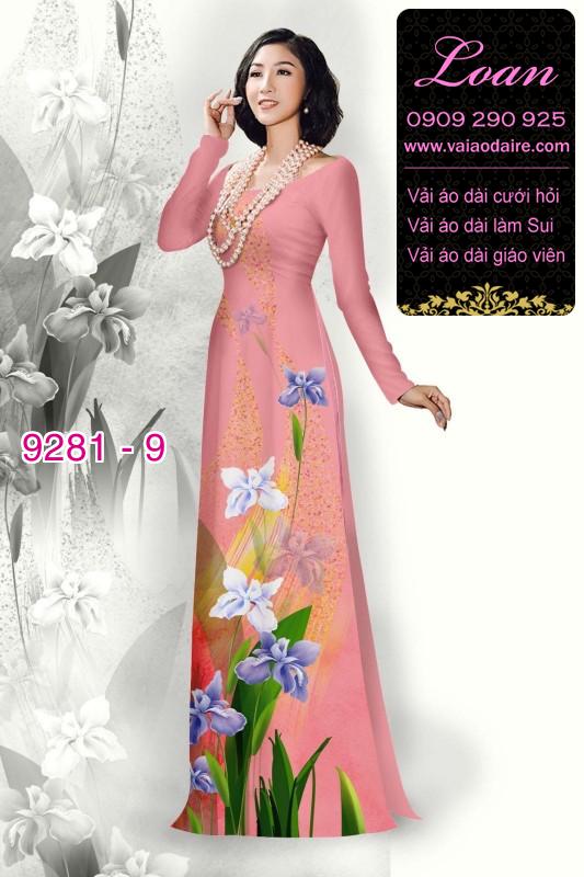 Vải áo dài hoa 3D