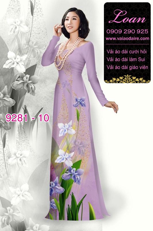 Vải áo dài hoa 3D