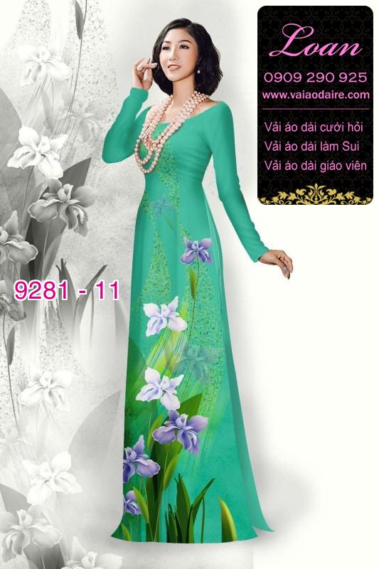 Vải áo dài hoa 3D