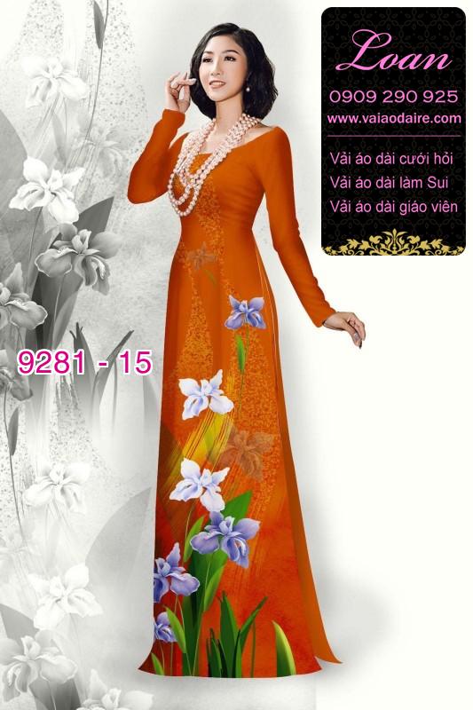 Vải áo dài hoa 3D