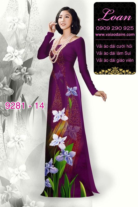 Vải áo dài hoa 3D