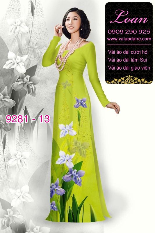 Vải áo dài hoa 3D