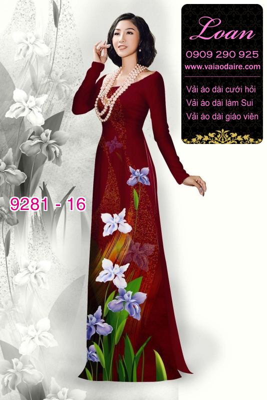 Vải áo dài hoa 3D