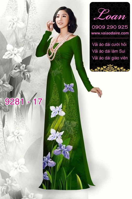 Vải áo dài hoa 3D