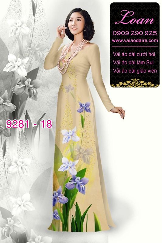 Vải áo dài hoa 3D