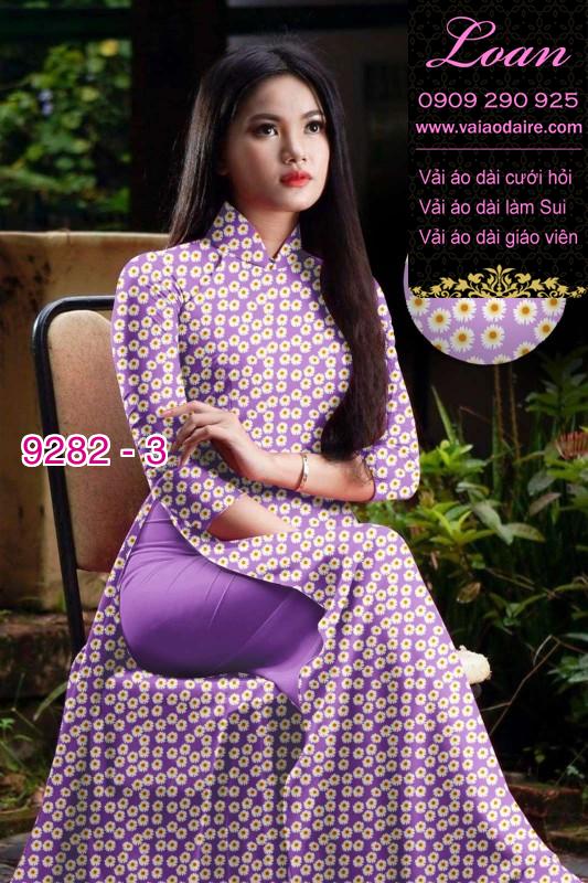 Vải áo dài hoa nhí