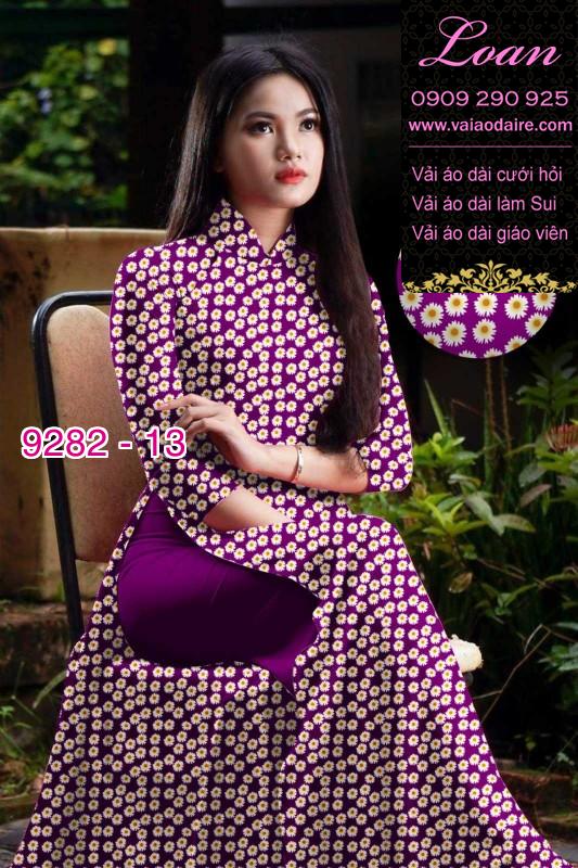 Vải áo dài hoa nhí