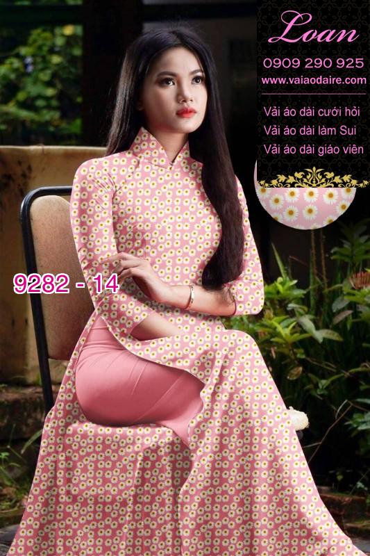 Vải áo dài hoa nhí
