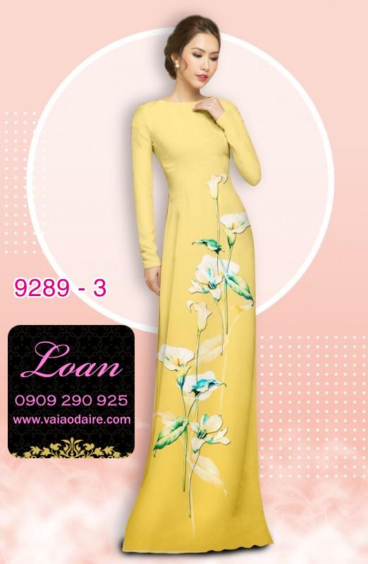 Vải áo dài hoa 3D