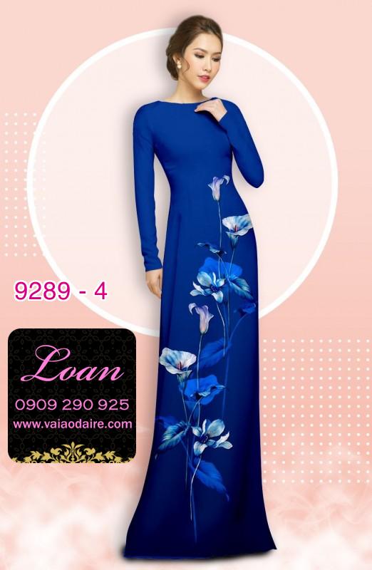 Vải áo dài hoa 3D