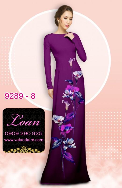 Vải áo dài hoa 3D