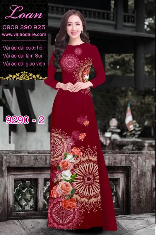 Vải áo dài hoa 3D