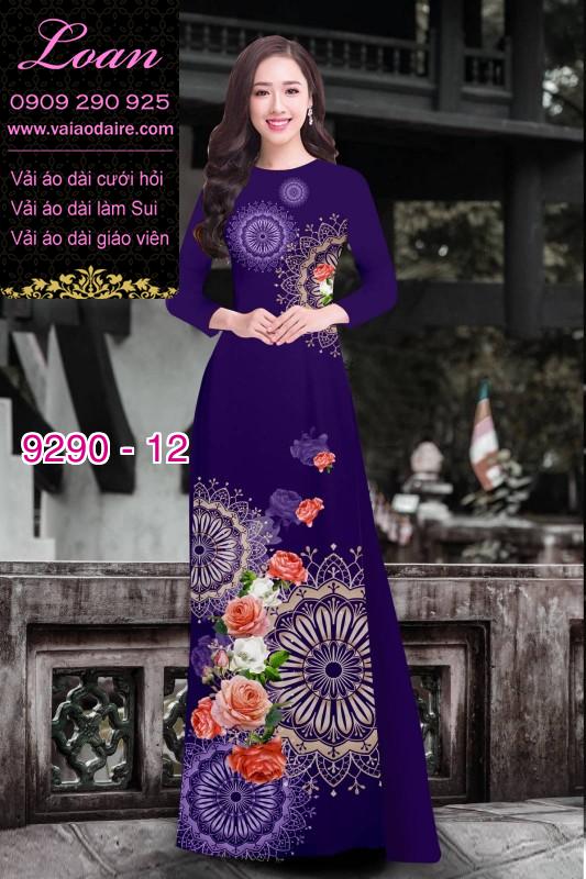 Vải áo dài hoa 3D