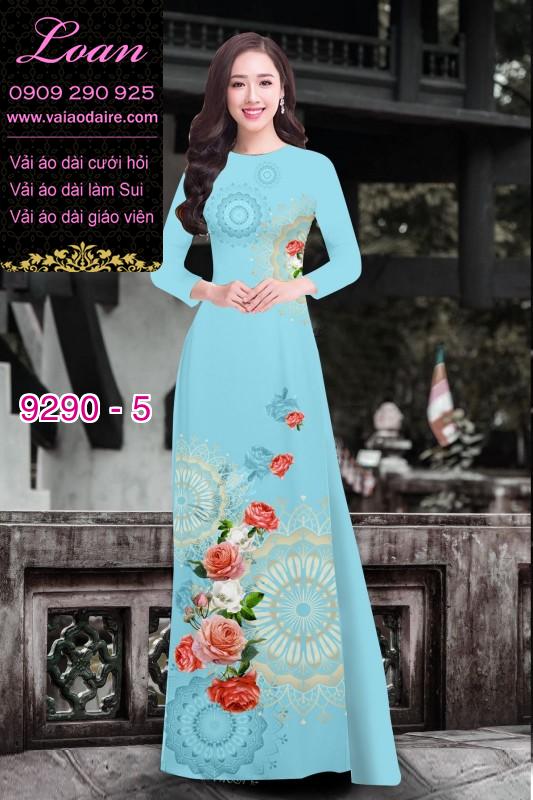Vải áo dài hoa 3D