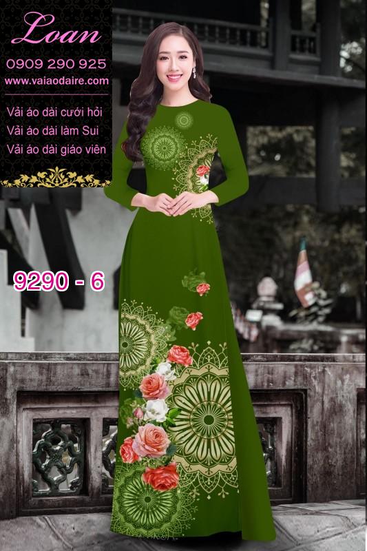 Vải áo dài hoa 3D