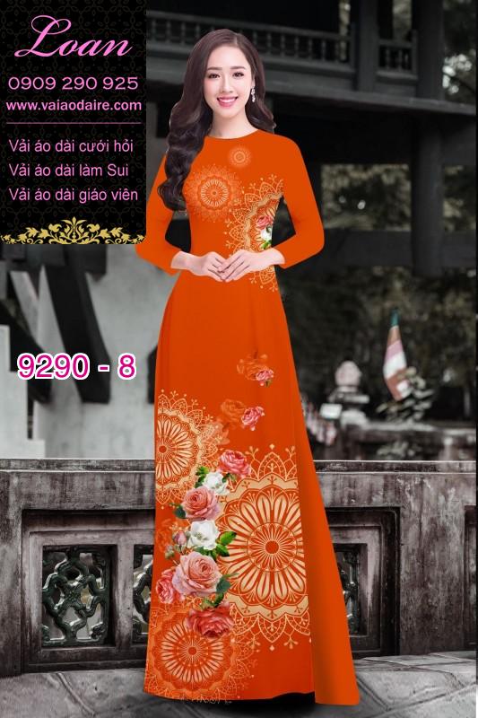 Vải áo dài hoa 3D