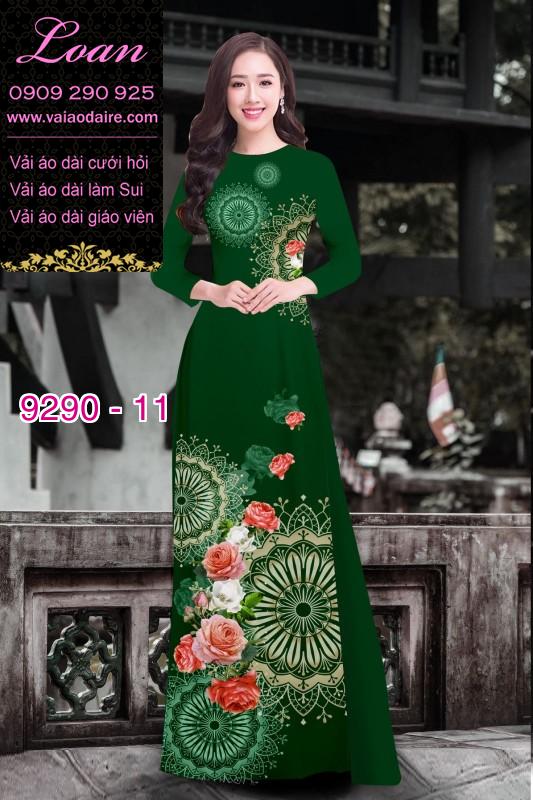 Vải áo dài hoa 3D