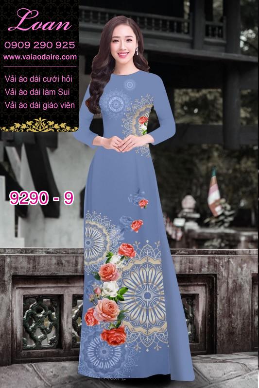Vải áo dài hoa 3D