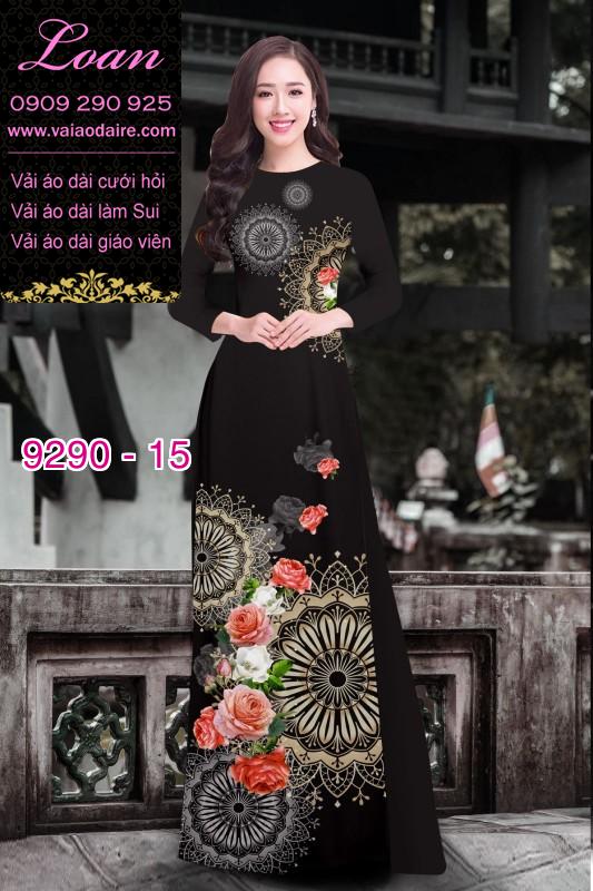 Vải áo dài hoa 3D