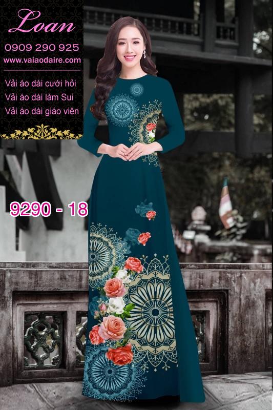 Vải áo dài hoa 3D